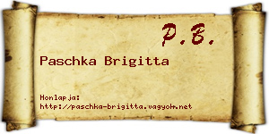 Paschka Brigitta névjegykártya